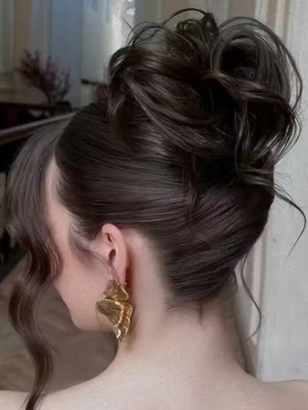 CLIP ON BUN in Deep Steel Grey